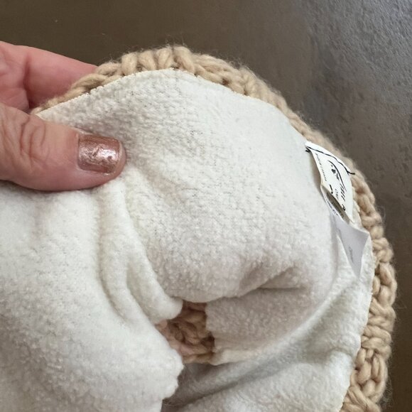 CLOSE OUT SALE: Free People Tan & Pink Knit Beanie - One Size - Picture 3 of 6